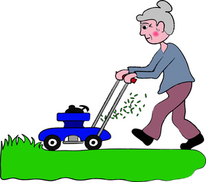 300x265 Mowing The Lawn Clipart Image