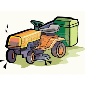 300x300 Royalty Free Riding Lawn Mower With Collection Bin 128478 Vector