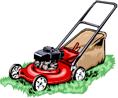 400x330 Funny Lawn Mower Clipart