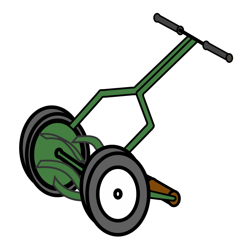 800x800 Cartoon Push Reel Lawn Mower Free Vector 4vector