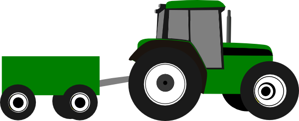 600x243 John Deere Tractor Clipart