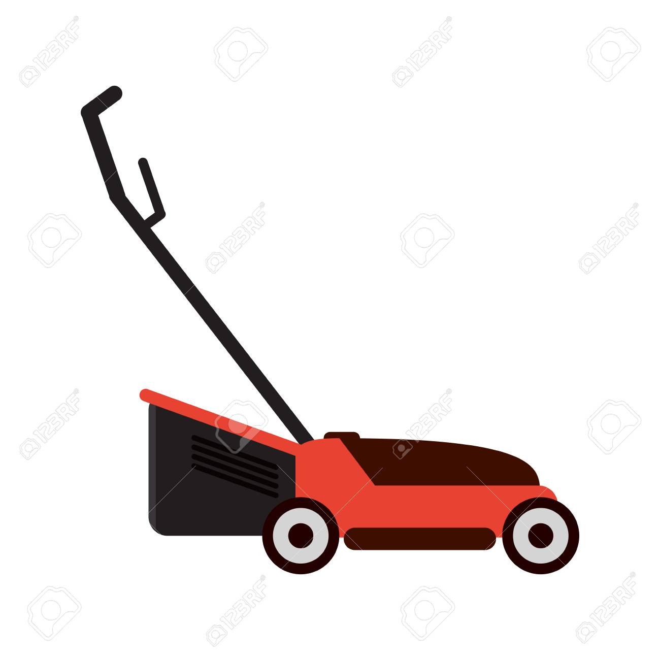 1300x1300 Lawn Mower Gardening Tool Icon Image Vector Illustration Design