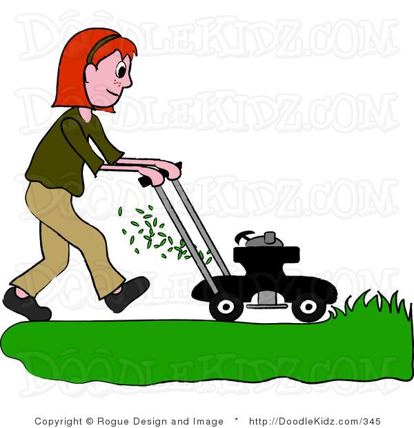 600x620 Clipart Illustration Of A Big Bear Driving A Red Riding Lawn Mower