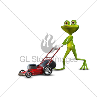 325x325 A Frog With A Frontal Mower Gl Stock Images