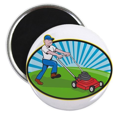 460x460 Lawn Mower Magnet Cafepress