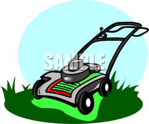 300x249 Mower On The Lawn Clipart Picture