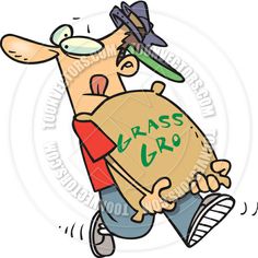 236x236 Free Clip Art Downloads Lawn Man Vector Cartoon Man Mowing His