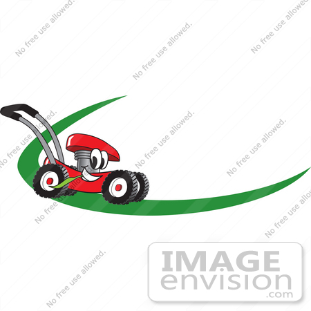 450x450 Cliprt Graphic Of Red Lawn Mower Mascot Character Chewing On