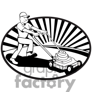 300x300 Lawn Mowing Black And White Clipart