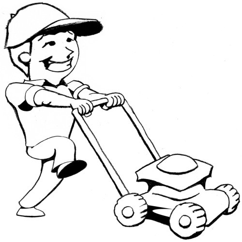 500x500 Lawn Mowing Clipart
