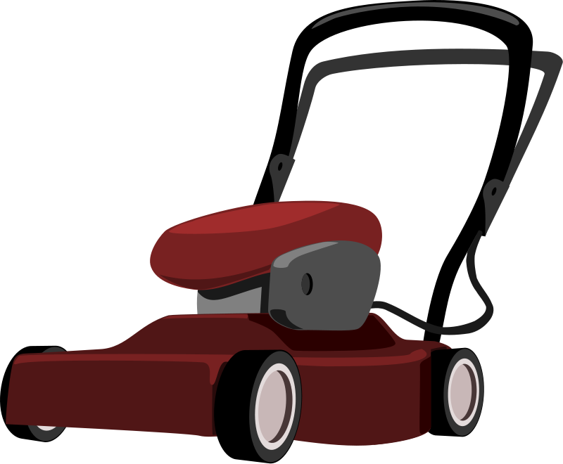 800x660 Red Clipart Lawn Mower