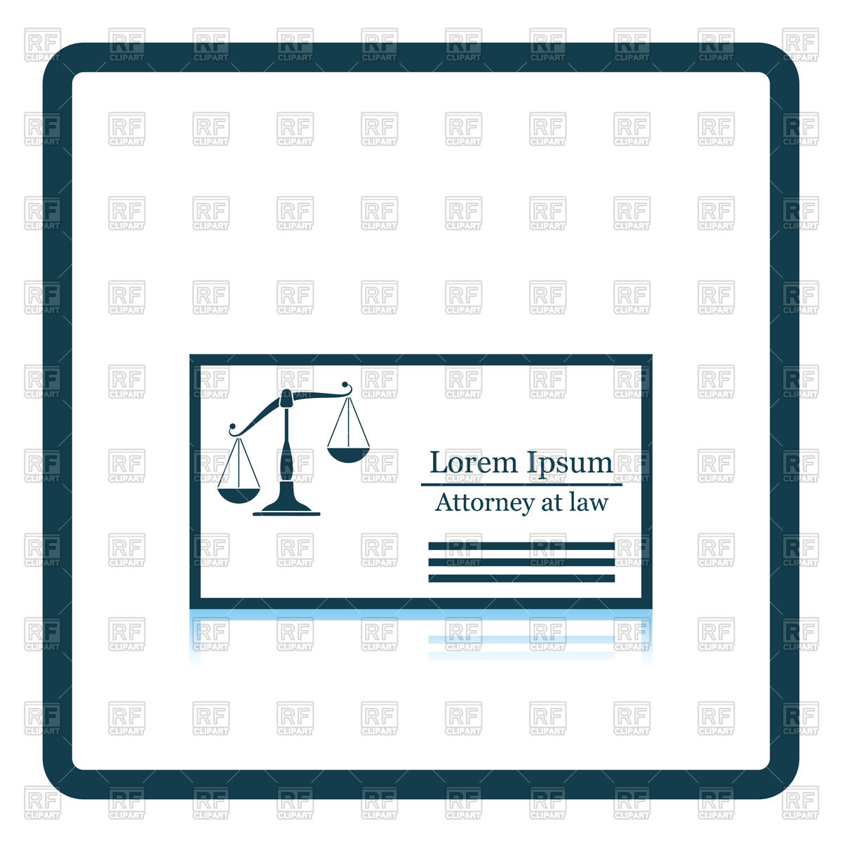 1200x1200 Lawyer Business Card Icon Royalty Free Vector Clip Art Image