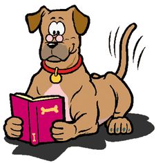 236x236 Reading Dog Clipart