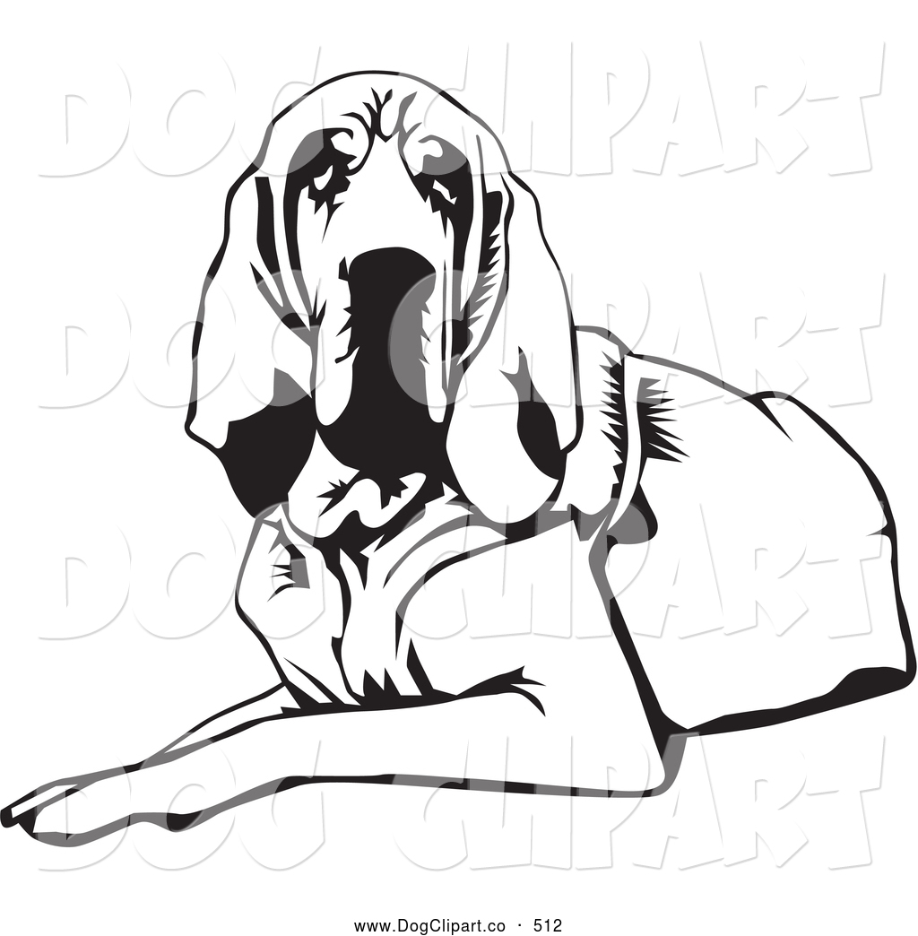 1024x1044 Vector Clip Art Of A Cute And Tired And Lazy Bloodhound Dog, Or St