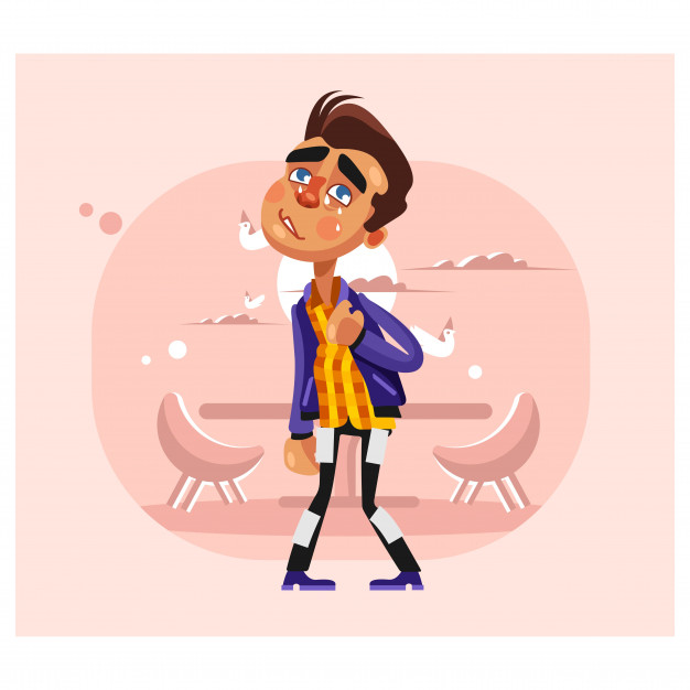 626x626 The Man Who Looks Lazy And Very Tired Cartoon Character Vector