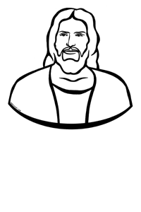 200x300 Lds Jesus Clipart Black And White