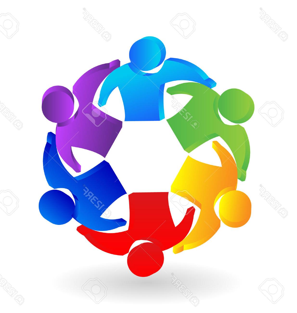 1235x1300 Unique Teamwork People Leadership Concept Icon Vector Stock Circle