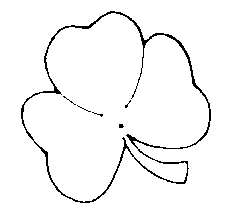 888x841 Shamrock Clipart Black And White