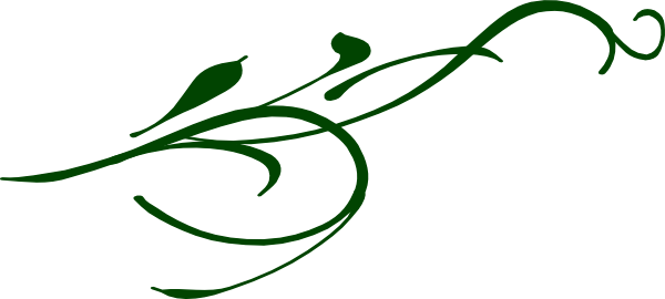 600x270 Green Leaves Border Clip Art Green Leaf Swirl