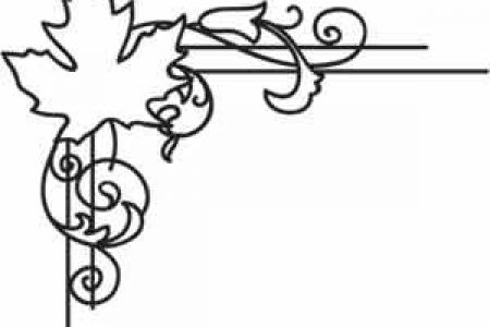 450x300 Black And White Leaf Clip Art Corner