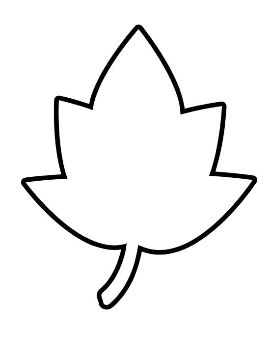 550x733 Leaf Outline Clip Art