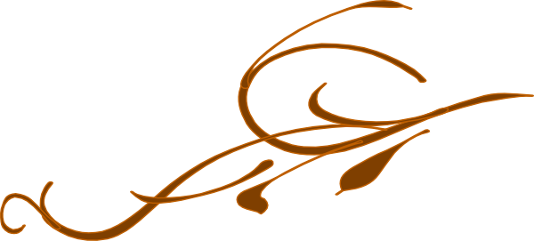 600x271 Brown Leaf Swirl Clip Art