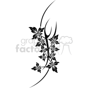 300x300 Royalty Free Leaf Tattoo Design 377636 Vector Clip Art Image