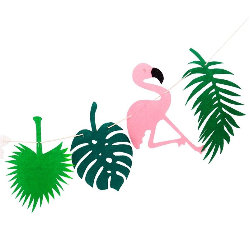 800x800 Flamingo Pineapple Summer Party Leaves Garland Bunting Banner Home