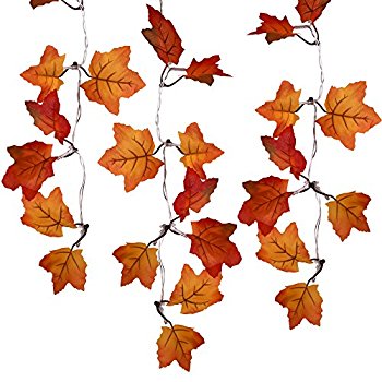 350x350 Sexyrobot 9.8 Feet Fall Maple Leaf Garland, Battery