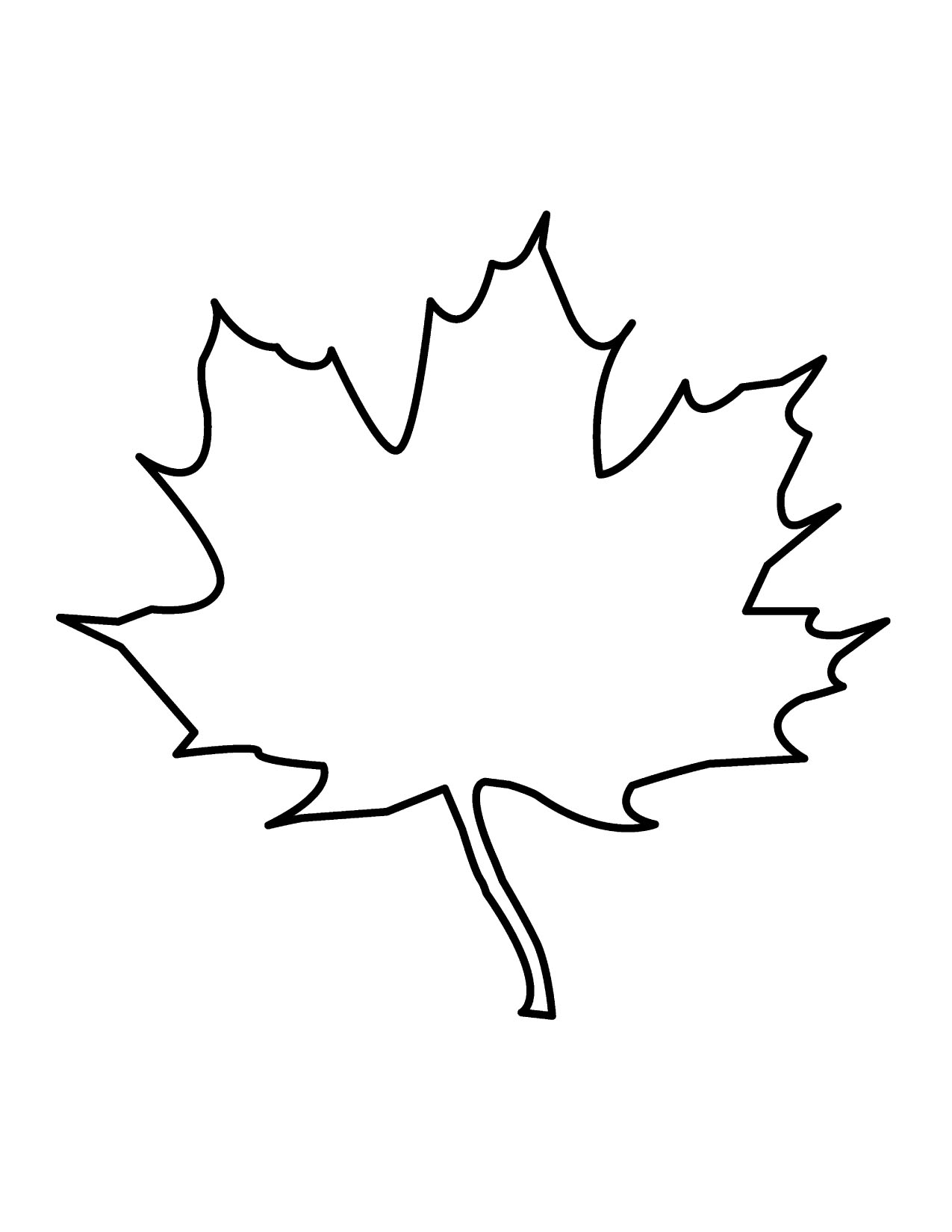 1275x1650 Leaf Clip Art Black And White