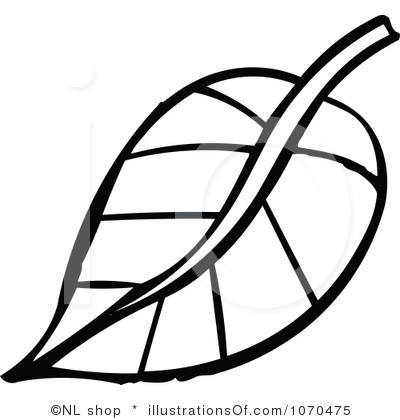 400x420 Leaves Clipart Line Drawing