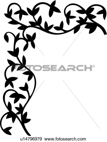 355x470 Floral Clipart Leaf Vine