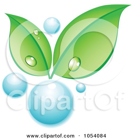 450x470 Royalty Free Vector Clip Art Illustration Of A Dewy Leaf Vine