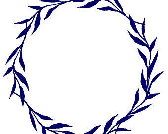 340x270 Leafy Wreath Clipart Etsy