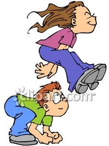 225x300 Boy And A Girl Playing A Game Of Leap Frog