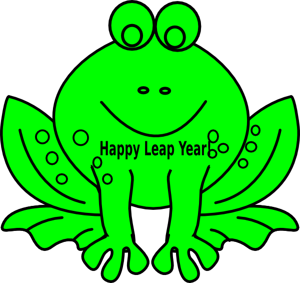 600x565 Leap Year Frog Clip Art
