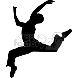 300x300 Royalty Free Jumping Dancer 373819 Vector Clip Art Image