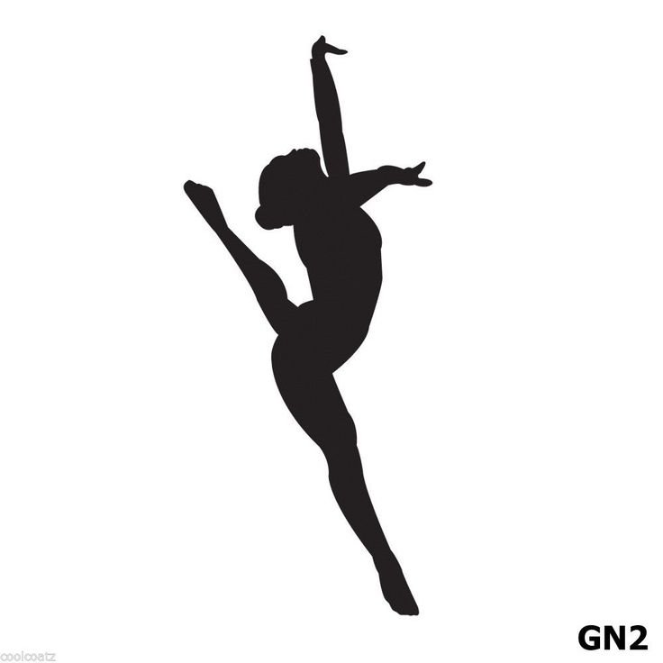 Leaping Dancer Silhouette Clipart 