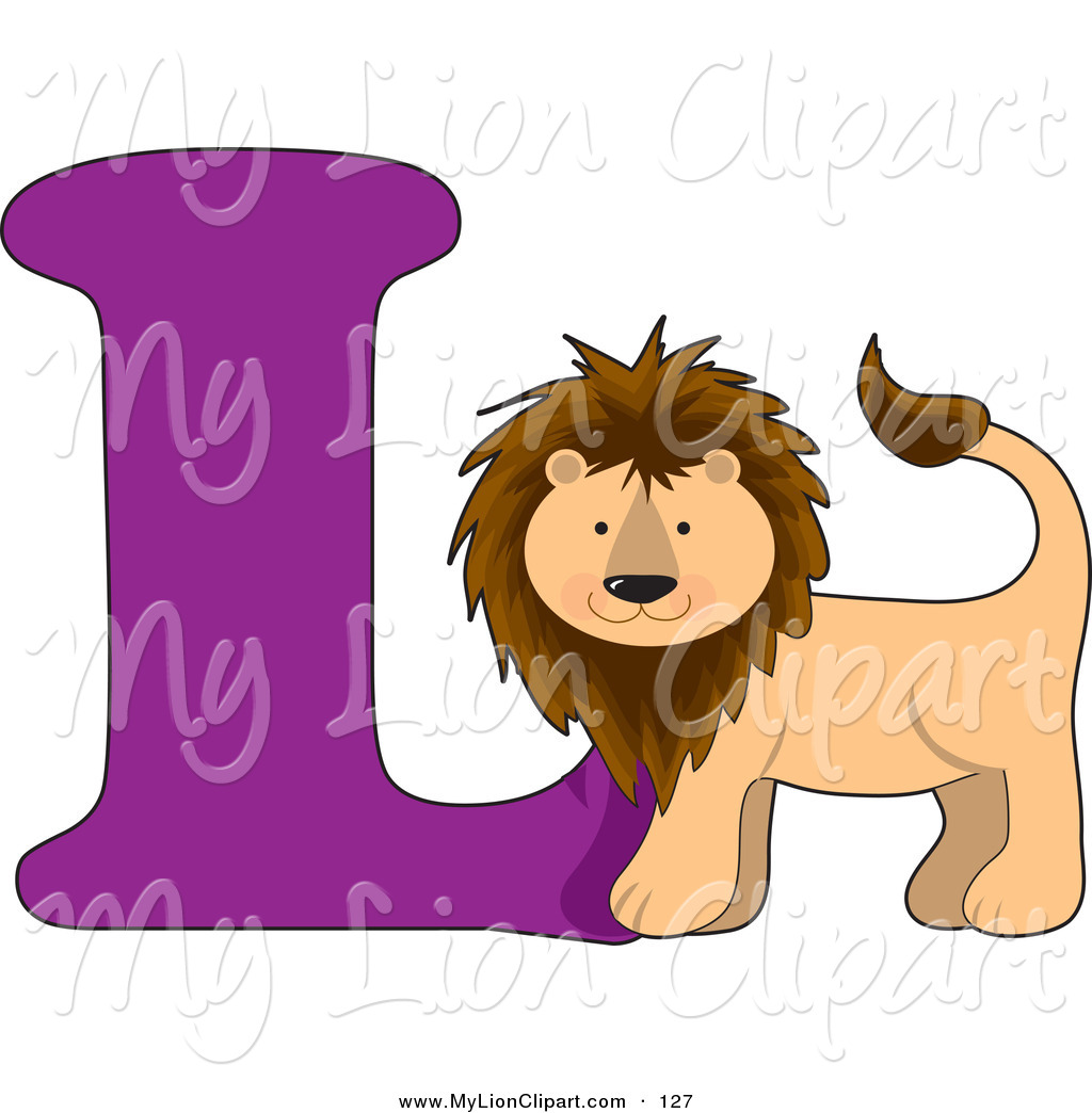1024x1044 Clipart Of A L Is For Lion With A Purple Learn The Alphabet Scene