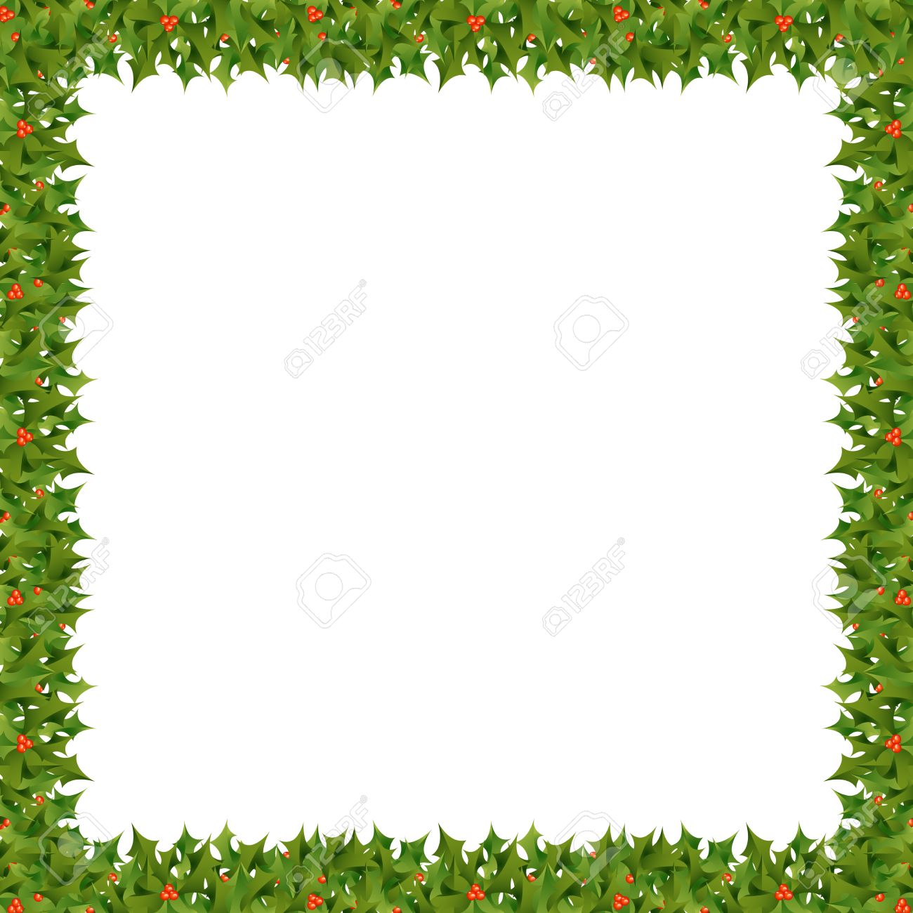 1300x1300 Christmas Leaves Border Theme Gift List Of References Template