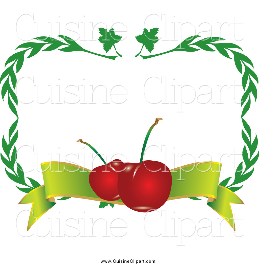1024x1044 Cuisine Clipart Of Border Of Green Leavesnd Cherries