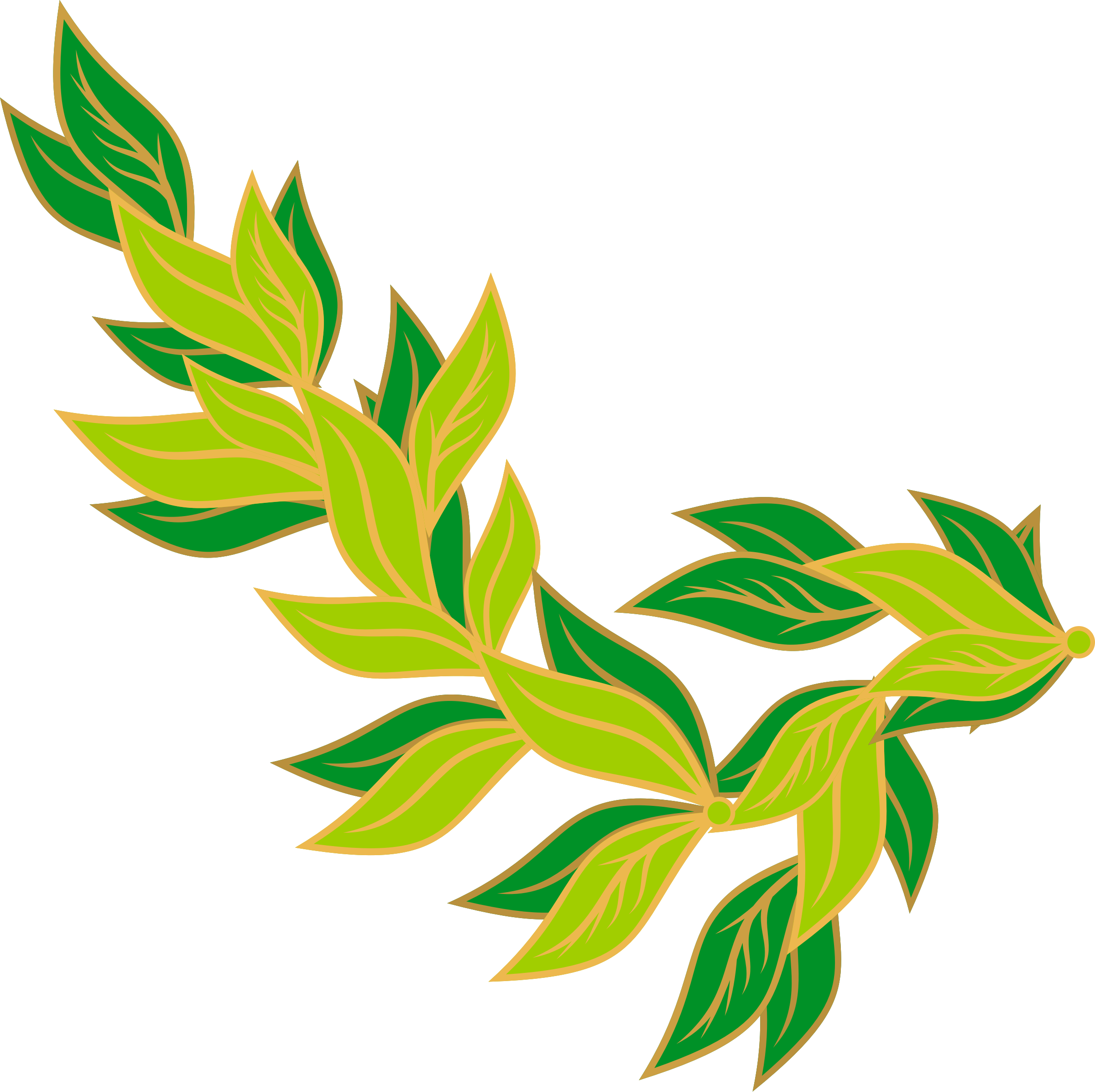 2400x2393 Stem Clipart Leaf