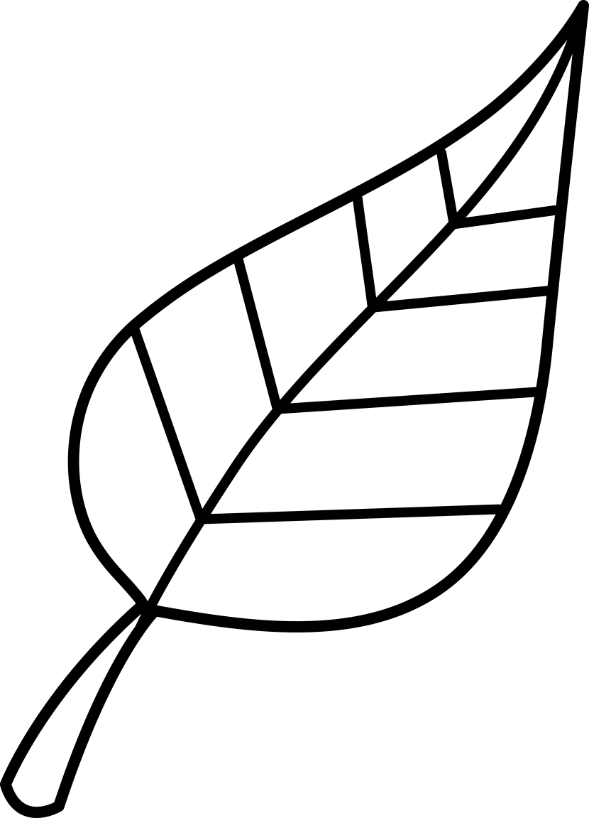 830x1151 Black And White Leaf Clipart