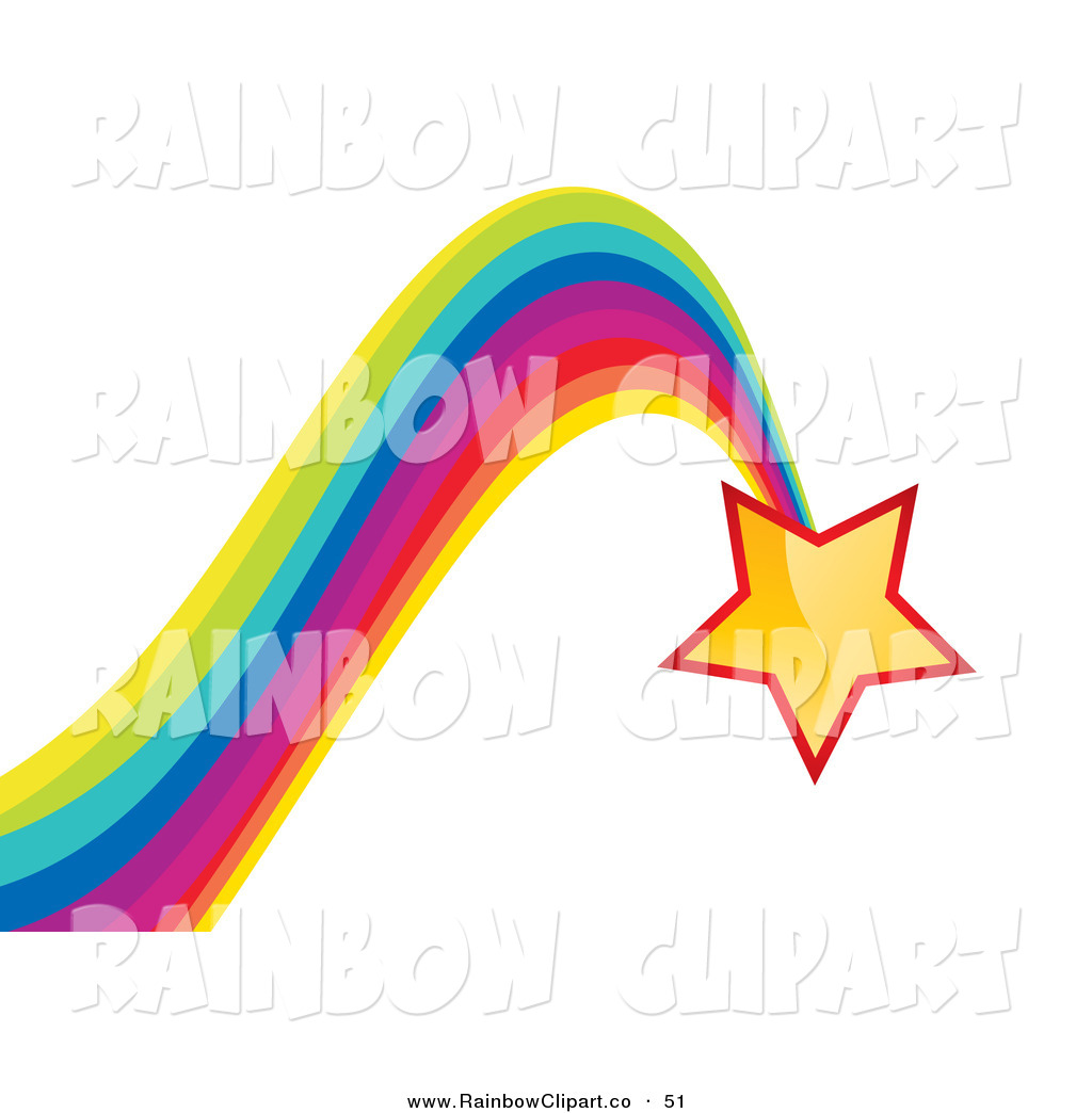 1024x1044 Vector Clip Art Of A Shiny Yellow Star Leaving A Bouncing Rainbow