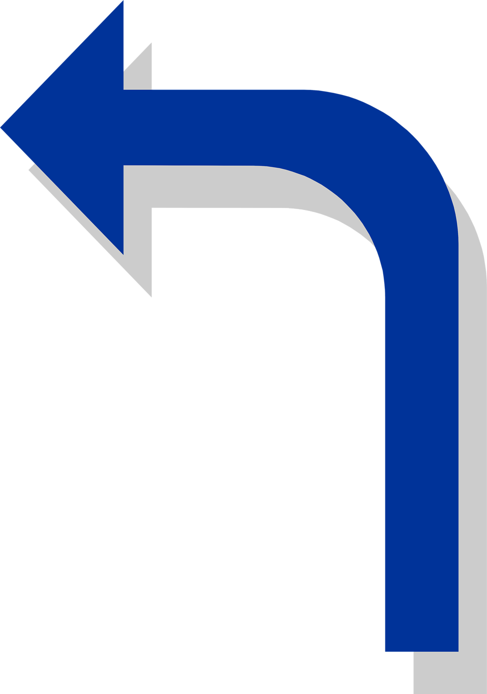 958x1365 Arrow Blue Free Stock Photo Illustration Of A Blue Curved Left