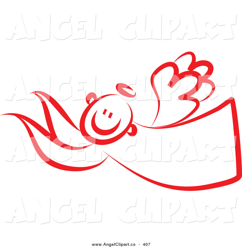 1024x1044 Clip Art Of A Red Angel Flying Left By Prawny