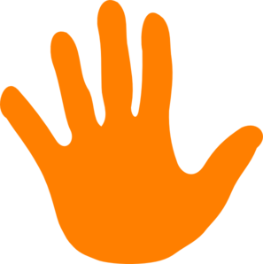 297x298 Hand Orange Left Clip Art