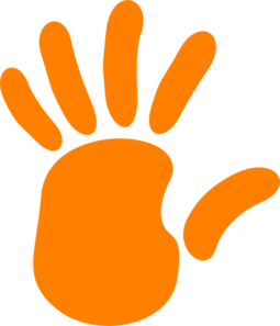255x297 Orange Left Hand Clip Art