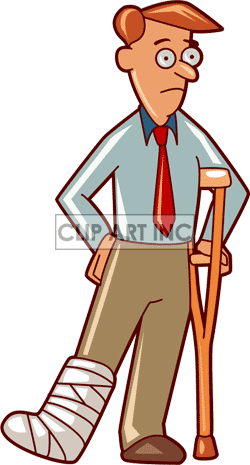 250x465 Broken Leg Clipart
