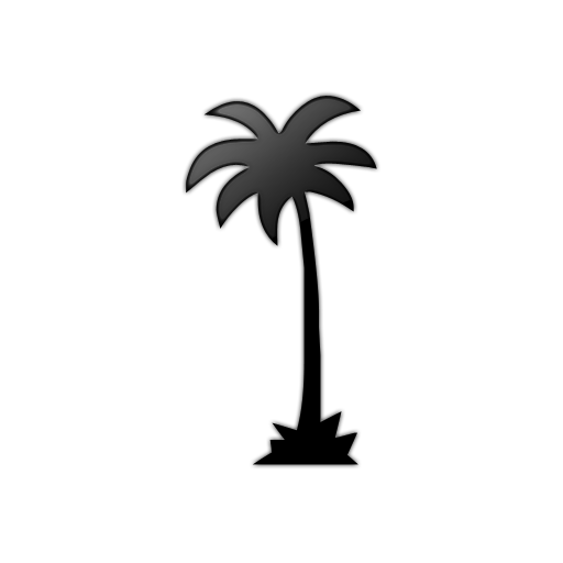 512x512 Tall Single Palm Tree Icon